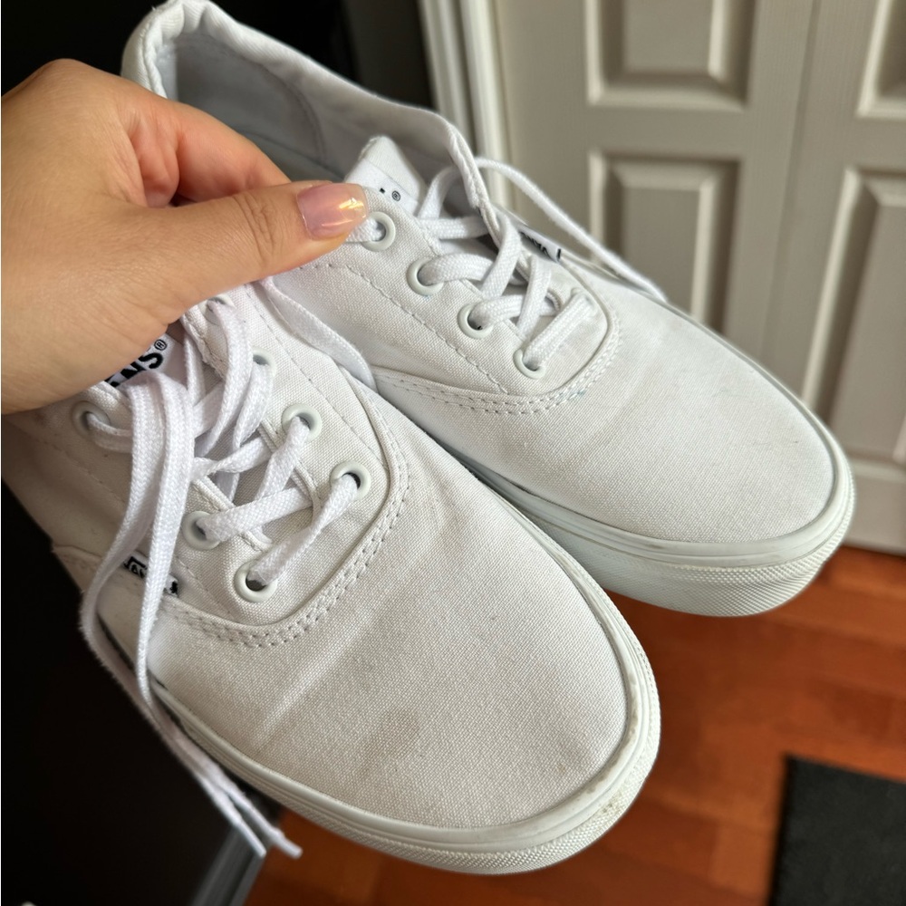 Ladies White vans - Size 8